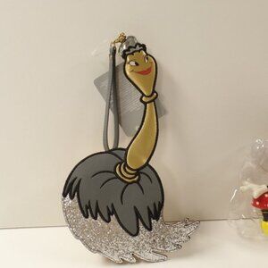 DISNEY STORE * GRAY, GOLD & GLITTER BEAUTY AND THE BEAST DUSTER WRISTLET BAG NWT